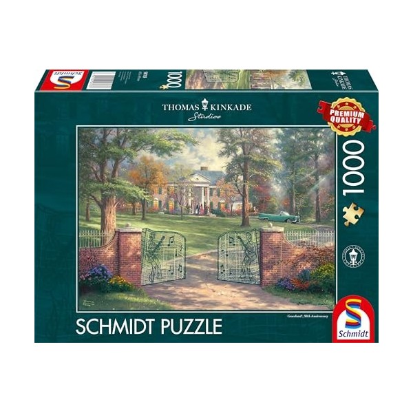 Schmidt Spiele Puzzle 58783 Thomas Kinkade, Graceland 50e Anniversaire, 1000 pièces, Multicolore