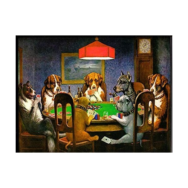 Puzzle | Chien Canin jouant au poker | 500 pièces de puzzle