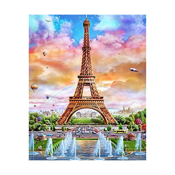 Puzzle de 300 pièces de la Tour Eiffel pour adultes et enfants - Cadeau créatif - 40 x 28 cm