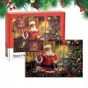 LOVEMETOO Puzzles de Noël,Puzzle en Carton de Noël | 1000 pièces Noël Père Noël Cadeau Nuit Puzzles familiaux pour, Filles, g