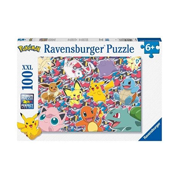 Ravensburger - Puzzle pour enfants - 100 pièces XXL - Prêt pour la bataille ! / Pokémon - Dès 6 ans - Puzzle de qualité supér