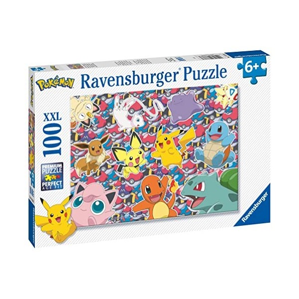 Ravensburger - Puzzle pour enfants - 100 pièces XXL - Prêt pour la bataille ! / Pokémon - Dès 6 ans - Puzzle de qualité supér