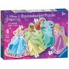 Ravensburger Disney Princess - 4 Large Shaped Jigsaw Puzzles 10, 12, 14, 16 Piece for Kids Age 3 Years Up - Educational Toy