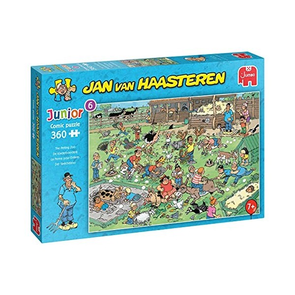 Jumbo Spiele- Jan Van Haasteren Junior-Streichelzoo-360 Teile Jeu de Puzzle, 20063, Multicolore