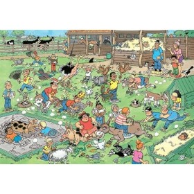 Jumbo Spiele- Jan Van Haasteren Junior-Streichelzoo-360 Teile Jeu de Puzzle, 20063, Multicolore