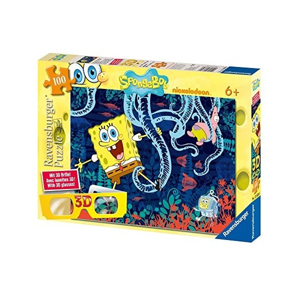 Ravensburger Bob léponge 13630 100 pièces XXL Puzzle 3D avec Lunettes 3D