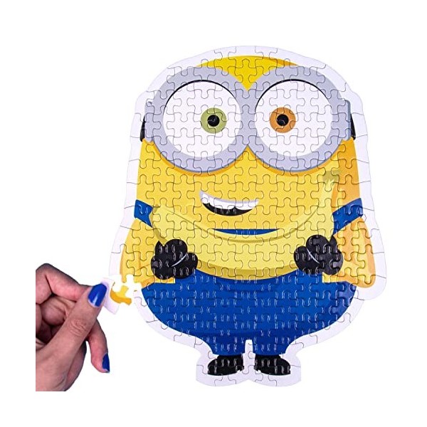 Minions Puzzle 150 pièces dans un tube Bob Minion Puzzle en forme de Bob Produit sous licence officielle Minions