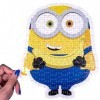 Minions Puzzle 150 pièces dans un tube Bob Minion Puzzle en forme de Bob Produit sous licence officielle Minions