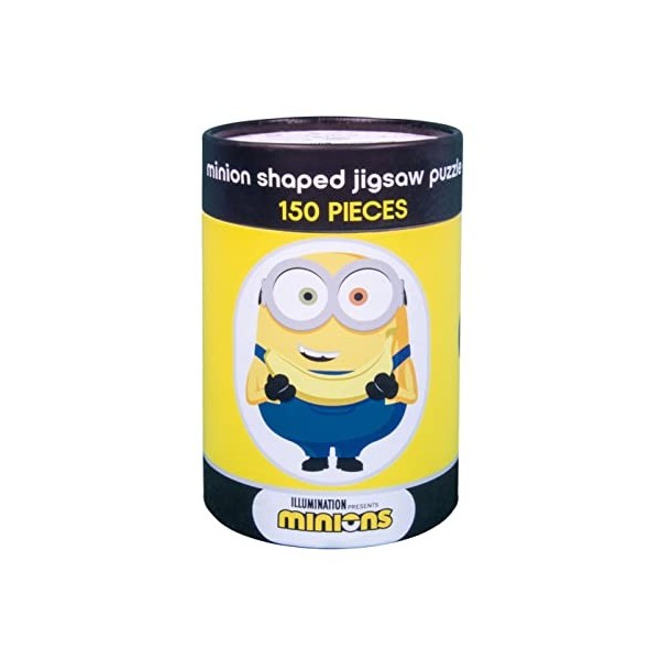 Minions Puzzle 150 pièces dans un tube Bob Minion Puzzle en forme de Bob Produit sous licence officielle Minions