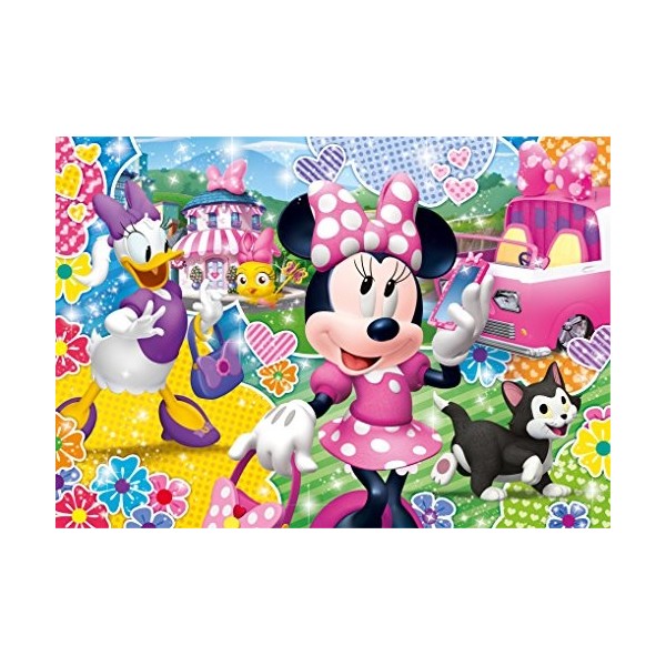 Clementoni - 20146 - Glitter Puzzle - Minnie Happy Helpers - 104 Pièces - Disney