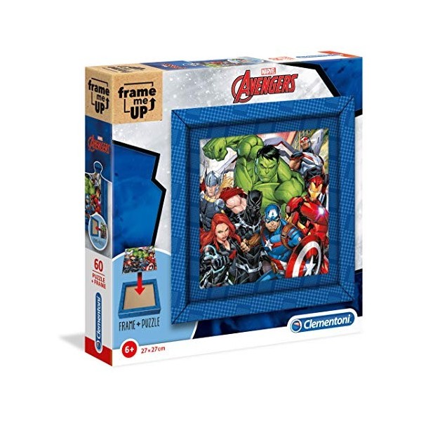 Clementoni Avengers Marvel The Avengers-60 pièces Enfant, Puzzle avec Cadre-fabriqué en Italie, 6 Ans et Plus, 38801, No Colo
