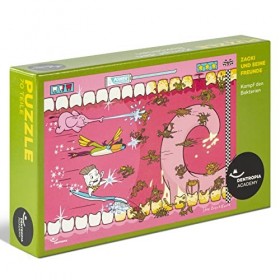 DENTROPIA - Puzzle pour enfants Zacki et ses amis luttent contre les bactéries | Puzzle de brossage des dents pour enfants à 