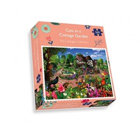 All Jigsaw Puzzles- Cats in a Cottage Garden Puzzle 500 pièces, AJP10564