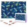 Casse-tête à motif camouflage bleu de 300 pièces – Puzzle photo personnalisé pour photos de famille pour adultes, mariage, an