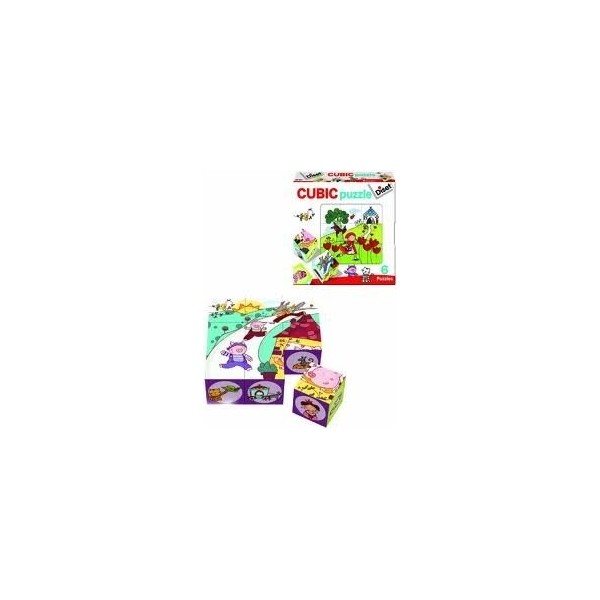 Diset - 69184 - Puzzle Bébé et Enfant - Cubique Contes