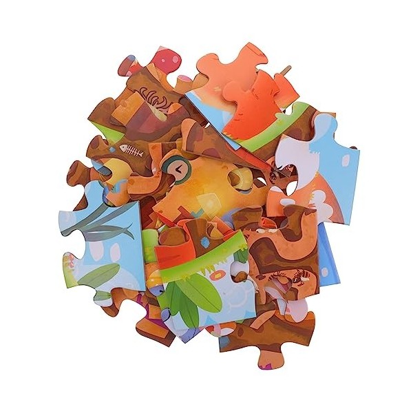 TOYANDONA 1 Jeu Puzzle pour Enfants Jouets De Puzzle De Bande Dessinée en Papier Blocs De Forme dapprentissage Puzzle Intera