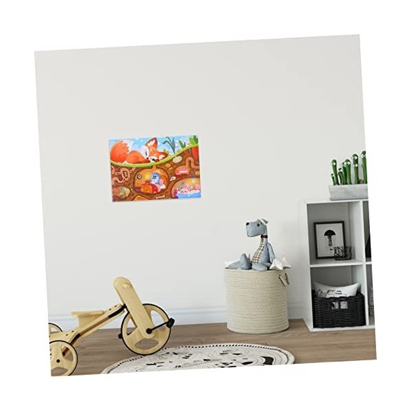 TOYANDONA 1 Jeu Puzzle pour Enfants Jouets De Puzzle De Bande Dessinée en Papier Blocs De Forme dapprentissage Puzzle Intera