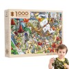 Vllold Puzzles pour Adultes | Puzzles de Noël pour Adultes | Décorations de Maison Mignonnes, Puzzle de fête de scène de noël