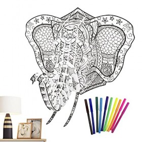 caizhe Puzzle de Peinture à colorier dart | Jouets de coloriage de Puzzle 3D | Kit de Puzzle de Peinture 3D avec 10 stylos d