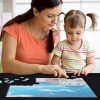 SoulQool Tapis de puzzle enroulable de 1500 pièces, grande planche de puzzles pour adultes et enfants – 61 x 116,8 cm Gris 