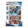 Ravensburger-Puzzle pour Enfants-1 Puzzle de 200 pièces XXL et 1 Puzzle de 300 pièces XXL-Avengers -Dès 8 Ans-Puzzle de quali