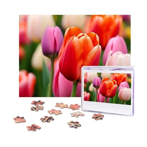 Puzzle de 500 pièces pour adultes - Deux petits lapins mignons - Puzzle cool - Puzzle de Noël - Cadeau pour la famille - Tail