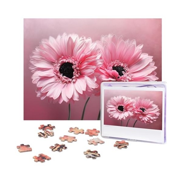 Puzzle de 500 pièces pour adultes - Deux petits lapins mignons - Puzzle cool - Puzzle de Noël - Cadeau pour la famille - Tail