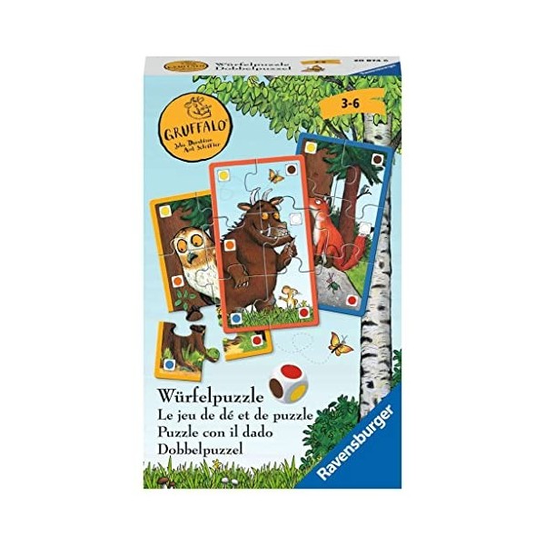 Ravensburger emporter-20874-Le Puzzle Jeu de dés drôle et de Collection avec Le Gruffalo pour Enfants à partir de 3 Ans, 2087