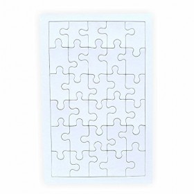 Creleo 30 Pièces de Puzzle à Peindre/carré - 10 pièces-avec Cadre à Personnaliser