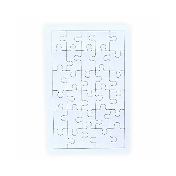 Creleo 30 Pièces de Puzzle à Peindre/carré - 10 pièces-avec Cadre à Personnaliser