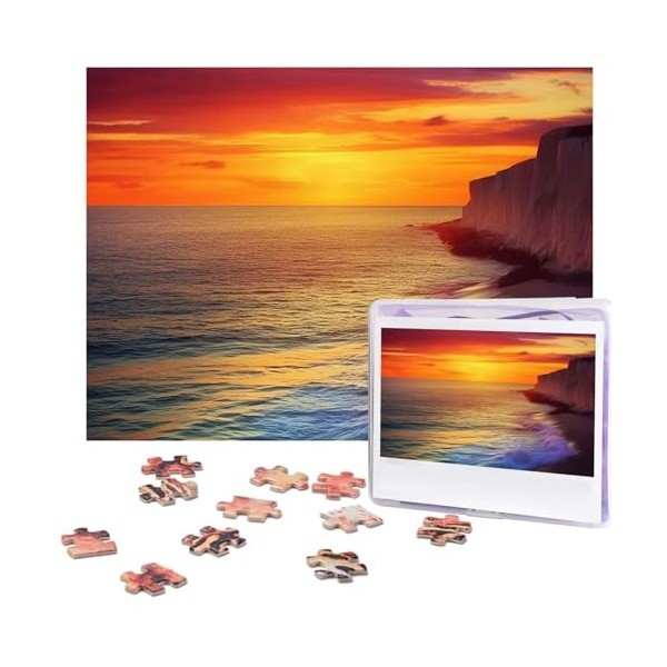 Puzzle de 500 pièces pour adultes Belle étoile de mer sur la plage sur le sable Puzzle Animal cool Puzzle de Noël Cadeau Puzz