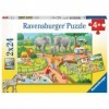 Ravensburger- Animals Une journée au Zoo, 07813, Jaune