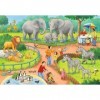 Ravensburger- Animals Une journée au Zoo, 07813, Jaune