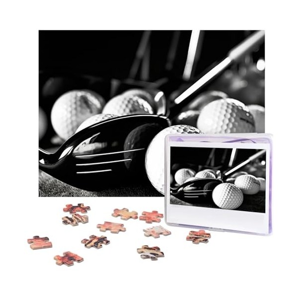 Puzzle de 500 pièces pour adultes - Texture marbre noir - Puzzle doré - Animal cool - Puzzle de Noël - Cadeau pour la famille