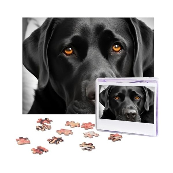 Puzzle de 500 pièces pour adultes - Texture marbre noir - Puzzle doré - Animal cool - Puzzle de Noël - Cadeau pour la famille