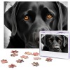 Puzzle de 500 pièces pour adultes - Texture marbre noir - Puzzle doré - Animal cool - Puzzle de Noël - Cadeau pour la famille