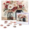Puzzle 500 pièces pour adultes Beau feu dartifice Puzzle Cool Animal Noël Puzzle Cadeau pour la famille Taille 52 x 38 cm