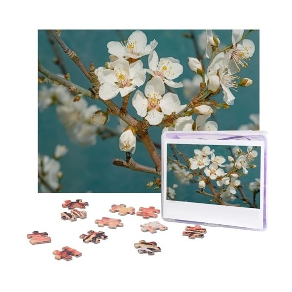 Puzzle de 500 pièces pour adultes en fleur damandier - Puzzle cool animal de Noël - Puzzle cadeau pour la famille - Taille 5