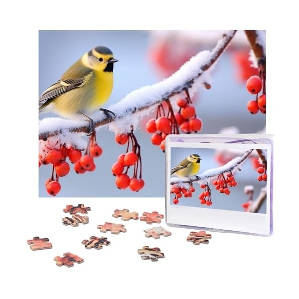 Puzzle 500 pièces pour adultes hiver Noël Père Noël Puzzle Cool Animal Noël Puzzle cadeau pour la famille Taille 52 x 38 cm