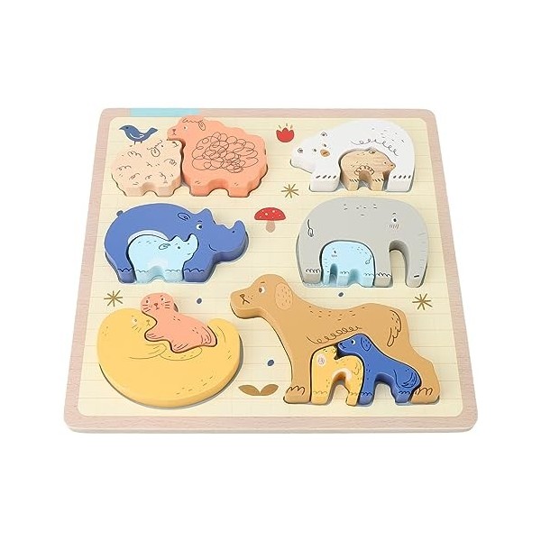 Puzzle Cognitif Animal – Panneau Apparié en Bois, Blocs De Construction, Puzzle, Jouets, éducation Précoce pour Les Couleurs 