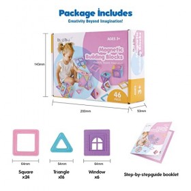 Blocs Construction Magnétiques Jouets Cadeau pour Filles et Garçons 3 4 5 6 7 8 Ans Créativité Éducatif Jouets Aimants pour E