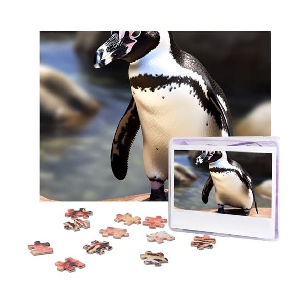 Puzzle de 500 pièces pour adultes - Pingouin africain - Puzzle cool animal de Noël - Puzzle cadeau pour la famille - Taille 5