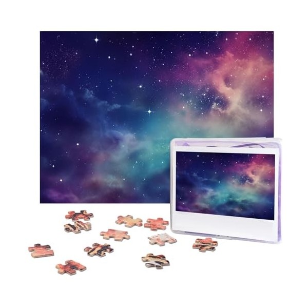 Puzzle 500 pièces pour adultes Univers avec étoiles et galaxie Puzzle interstellaire Cool Animal Noël Puzzle cadeau pour la f