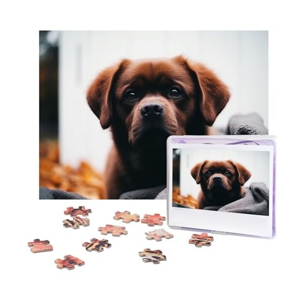 Puzzle 500 pièces pour adultes Fleur bleue Puzzle Cool Animal Noël Puzzle Cadeau pour la famille Taille 52 x 38 cm