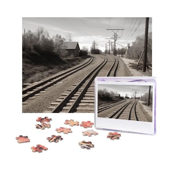 Puzzle 500 pièces pour adultes Train Puzzle Cool Animal Noël Puzzle Cadeau pour Famille Taille 52 x 38 cm