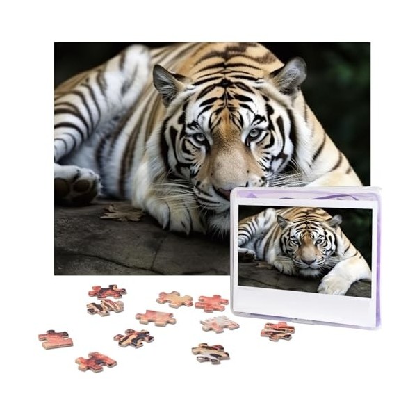 Puzzle 500 pièces pour adultes Train Puzzle Cool Animal Noël Puzzle Cadeau pour Famille Taille 52 x 38 cm