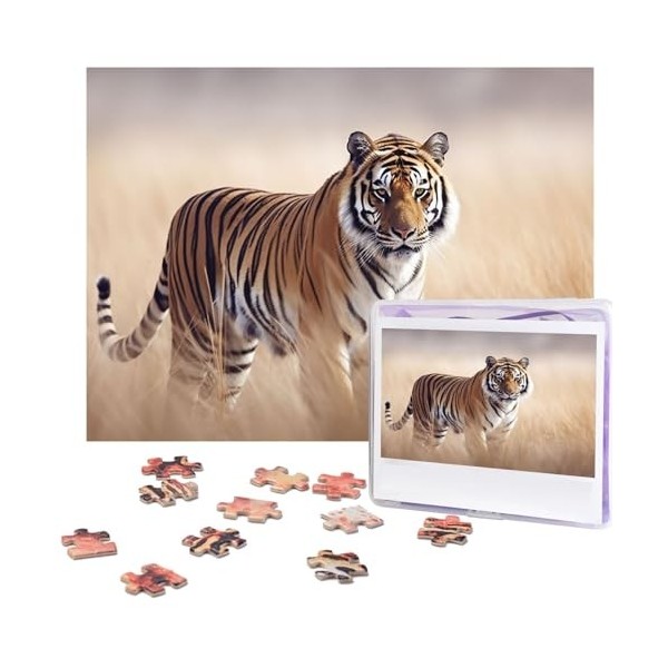 Puzzle 500 pièces pour adultes Train Puzzle Cool Animal Noël Puzzle Cadeau pour Famille Taille 52 x 38 cm