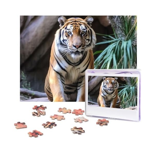 Puzzle 500 pièces pour adultes Train Puzzle Cool Animal Noël Puzzle Cadeau pour Famille Taille 52 x 38 cm