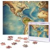 Puzzle 500 pièces pour adultes Planche en bois Dessert Puzzle Cool Animal Noël Puzzle Cadeau pour la famille Taille 52 x 38 c