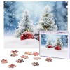 Puzzle 500 pièces pour adultes Planche en bois Dessert Puzzle Cool Animal Noël Puzzle Cadeau pour la famille Taille 52 x 38 c